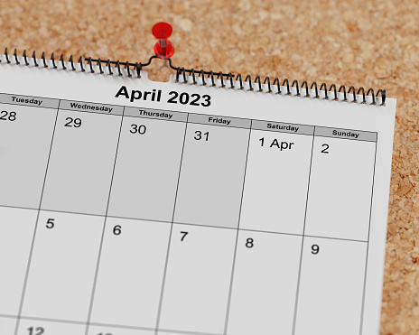 Calendar Detail: April 2023