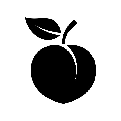 peach icon vector design template in white background