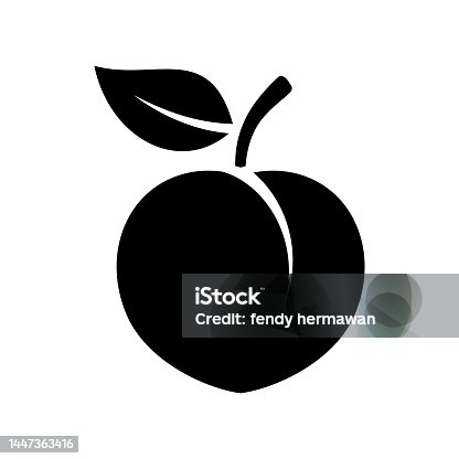 istock peach icon vector design template in white background 1447363416