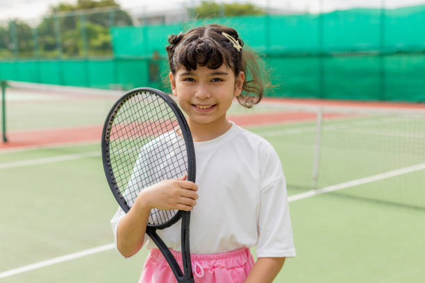 istock Active girl portrait, tennis. 1447364795