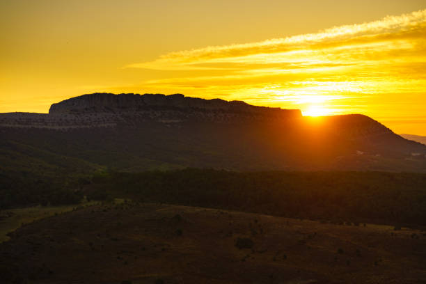 istock Sunrise over mountain, Burgos Spain 1447368874