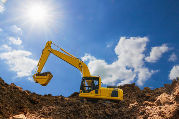 istock Crawler Excavator digging the soil In the construction site. 1447372240