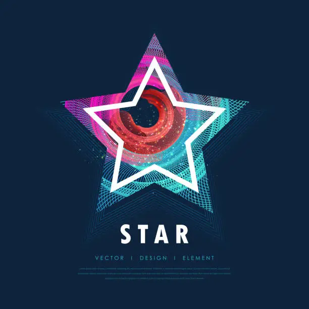 Vector illustration of Scatter star particle background