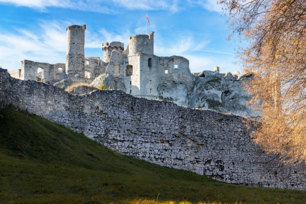 Ogrodzieniec Castle - ruined medieval castle in Podzamcze, near Ogrodzieniec in the semi-mountainous highland region called the Polish Jura, Poland