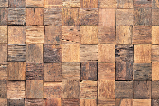 wooden wall panel of old boards. wood background