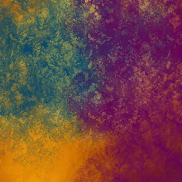 Vector illustration of Blue, Purple and Gold Colored Abstract Texture. Metallic Full Frame Surface Grunge Texture Background.