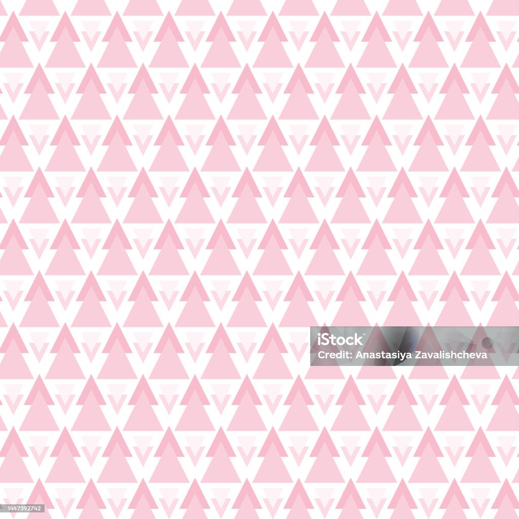 Pink Triangle Patterns Cute Seamless Handdrawn Patterns Stylish Modern Vector Patterns With ...