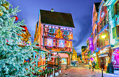 Colmar, France. Famous Christmas March in Alsace, Haut-Rhin