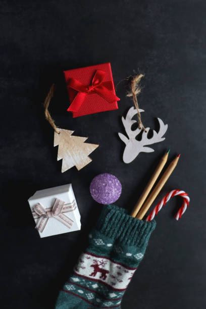 istock Stocking with Toys and Presents 1447408190