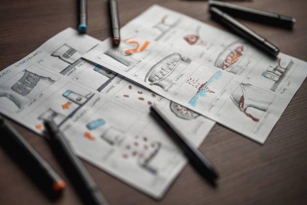 istock Storyboard And Colored Pencils On The Table 1447408565