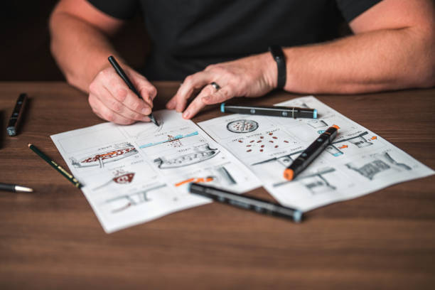 istock Storyboard Drawn By A Caucasian Male 1447408569