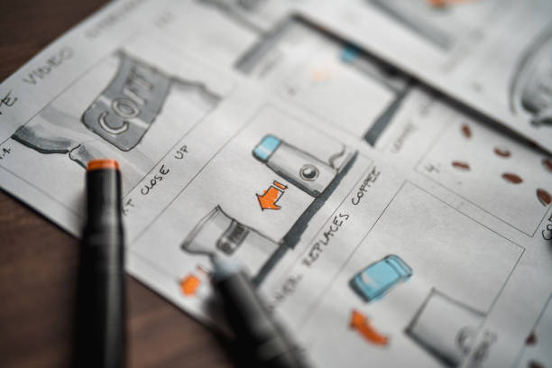 istock Storyboard And Colored Pencils On The Table 1447408593