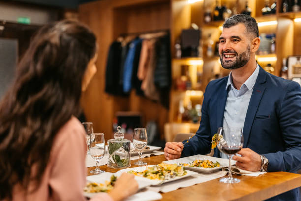 istock Mid Adult Couple Having A Romantic Dinner At The Restaurant 1447408802
