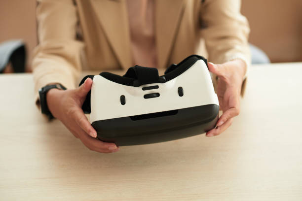 istock Businesswoman with VR Headset 1447410444