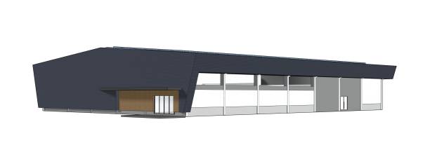 istock 3D illustration of building project 1447410452