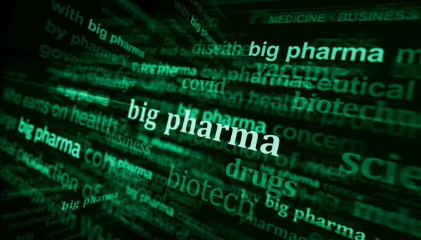 istock Big Pharma headline titles media with 3d illustration 1447410752