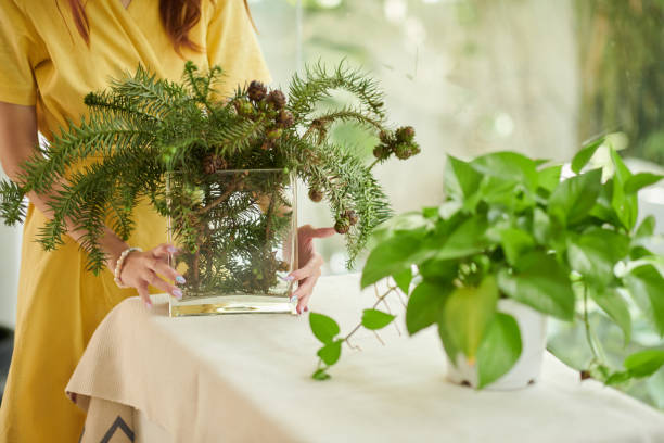 istock Woman Decorating Table for Tet 1447411227