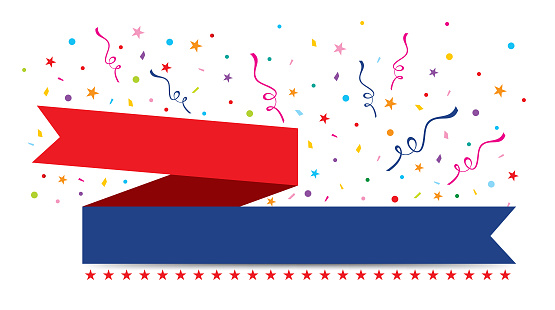 A vector illustration to show banner in a confetti backgrounds