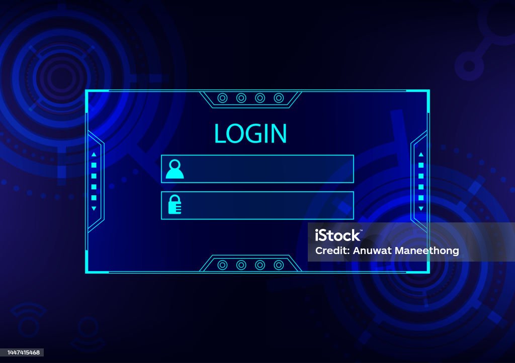 Login Digital User Password Technology Internet Data Online Form ...
