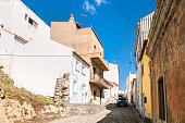 Whitewashed architecture of hilly Monchique, south of Portugal