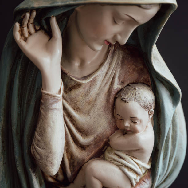 istock Virgin Mary holding the infant Jesus 1447426711