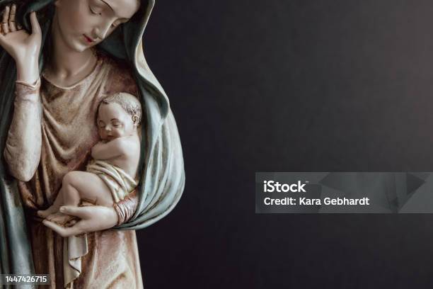 Mary And Infant Jesus Stock Photo - Download Image Now - Virgin Mary, Nativity Scene, Mother