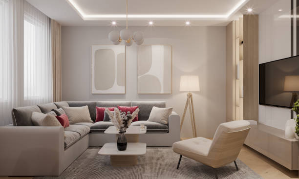 Modern Living Room stock photo
