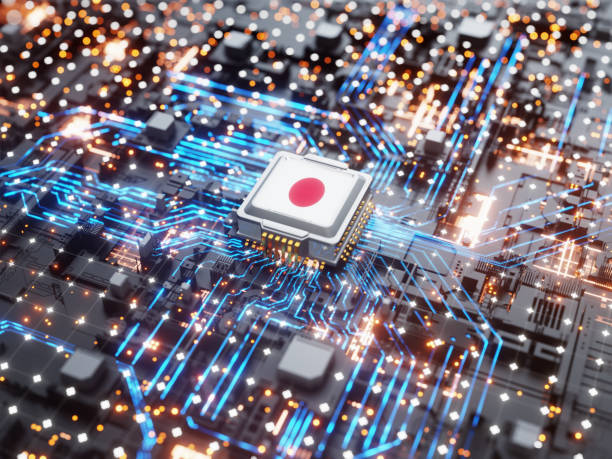 istock CPU AI Circuit board japanese flag concept 1447446312