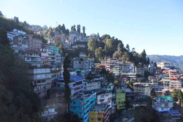 istock Darjeeling State View from Travellers' Paradise Hotel Rooftop, Darjeeling, West Bengal, India 1447446545
