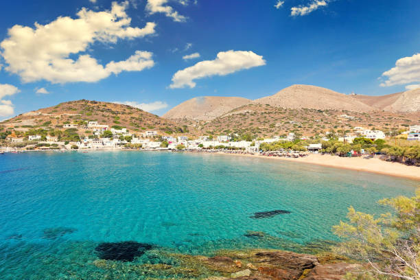 istock The sandy beach Kini in Syros island, Greece 1447452007