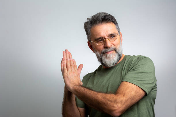 Portrait of thoughtful middle-aged man