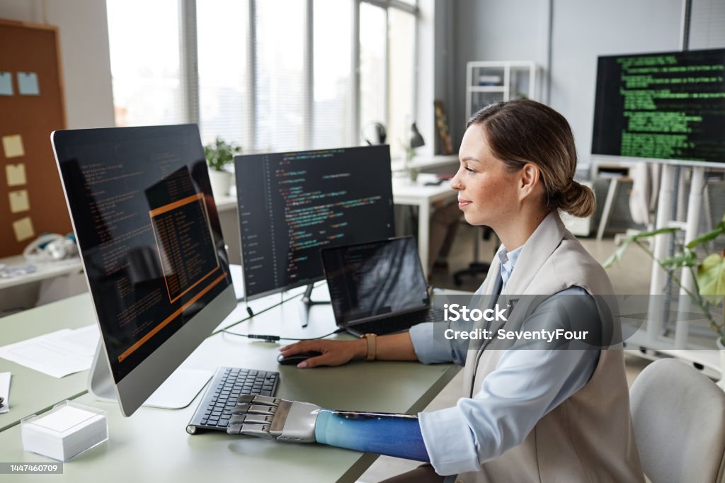 Checking Programming Code For Bugs Stock Photo - Download Image Now ...