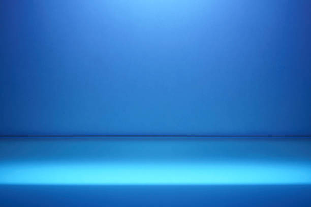 istock Blue abstract cement wall and studio room , interior texture for display products. wall background. 1447461461