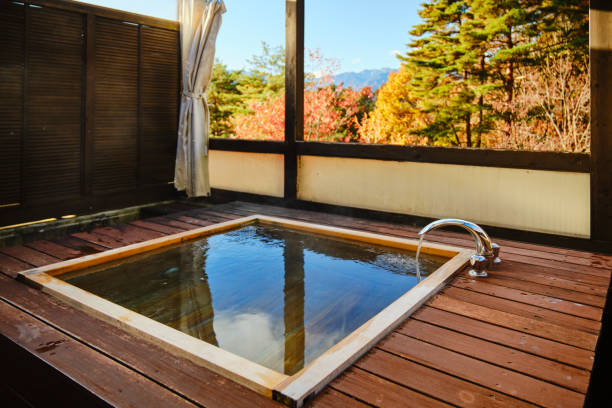 istock Outdoor Japanese Bathtub 1447461703