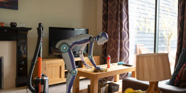 istock Home Robot Cleaning A Living Room 1447464003