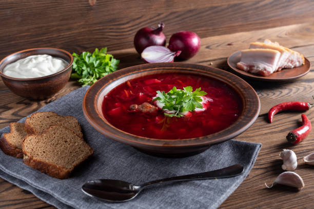istock red borscht with beetroot tomato and meat 1447470580