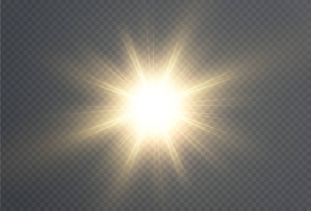светлая звезда золотая png. светлое солнце золото png. световая вспышка золота png. - air duct flash stock illustrations