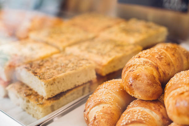 istock Pasties on a Display Case at the Bakery 1447481191