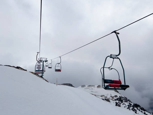 istock ski resort with lifts in the Pyrenees mountains 1447483713
