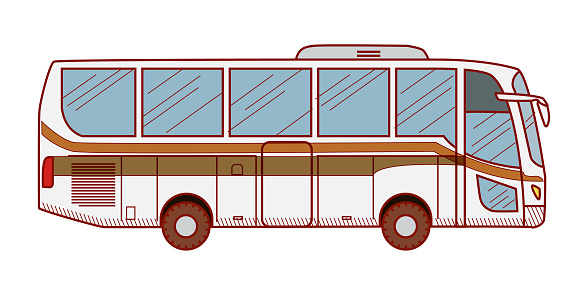 Bus Side View Reference Side View Original Design Bus Stock Illustration - Download Image Now ...