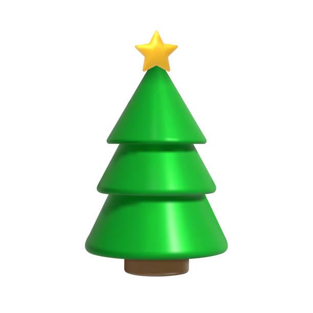 istock 3d Christmas sparkling bright tree. Merry Christmas and Happy New Year.Holiday elements. 3d rendering. Vector illustration 1447488275