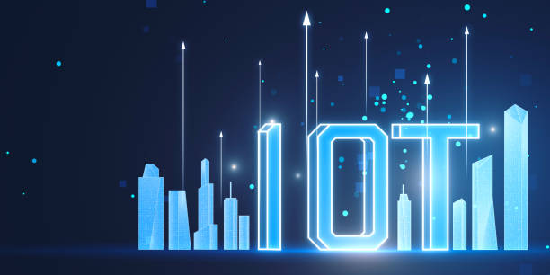 istock Creative glowing digital mesh city and iot hologram on blurry backdrop. Network, communication, internet and innovation concept. 3D Rendering. 1447495261