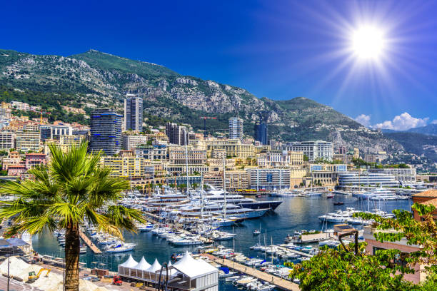 Port with yachts in La Condamine, Monte-Carlo, Monaco, Cote d'Azur, French Riviera Port with yachts in La Condamine, Monte-Carlo, Monaco, Cote d'Azur, French Riviera. monaco stock pictures, royalty-free photos & images