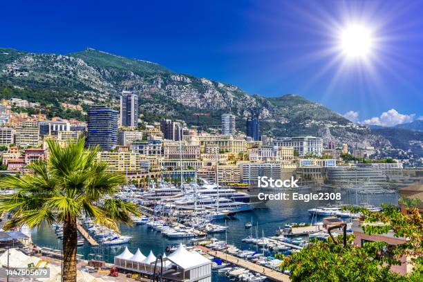 Port With Yachts In La Condamine Montecarlo Monaco Cote Dazur French Riviera Stock Photo - Download Image Now