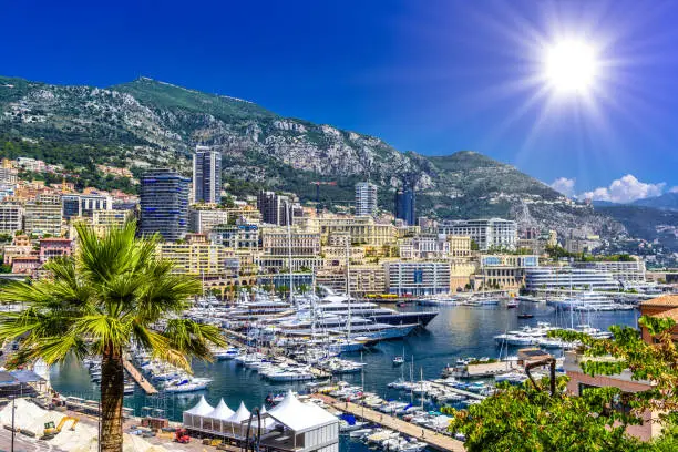 Photo of Port with yachts in La Condamine, Monte-Carlo, Monaco, Cote d'Azur, French Riviera