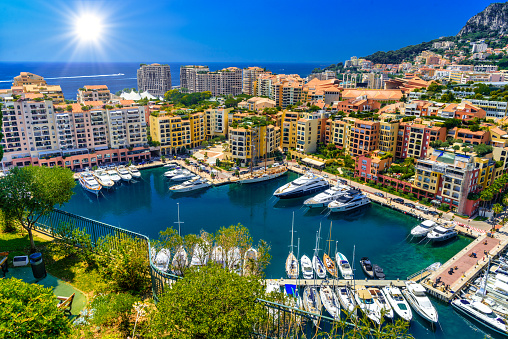 Aerial view of Calpe-Comunidad Autonoma de Valencia, Spain. Copy space available for text and/or logo. Image taken from Peñon de Ifach. DSRL outdoors photo taken with Canon EOS 5D Mk II and Canon EF 17-40mm f/4L IS USM Wide Angle Zoom Lens