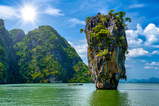 Rocks on James Bond island, Khao Phing Kan, Ko Tapu, Ao Phang-nga National Park, Thailand