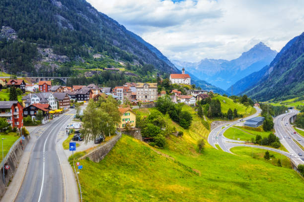 istock Swiss Alps mountains valley, Switzerland 1447508881