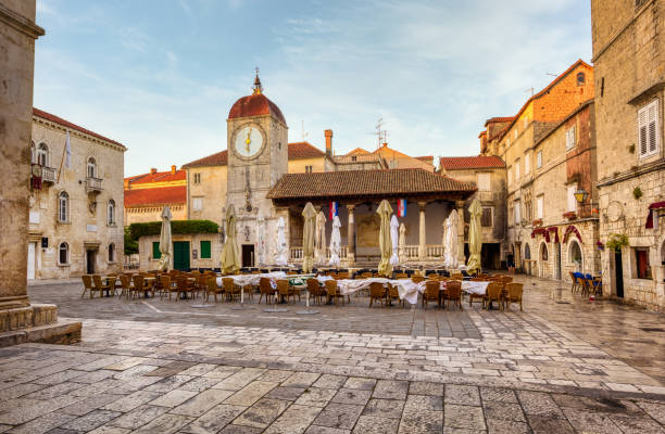 istock Central square of Trogir Old town, Croatia 1447509073