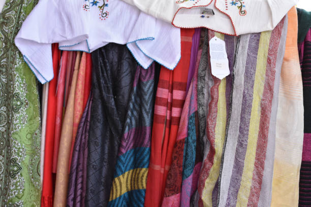 istock Colorful traditional Turkish textile fabrics and design 1447519548